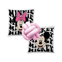 Kit 02 Capas De Almofada Infantil Personagens + Almofada Nó Mickey 02 Nó Rosa - 1