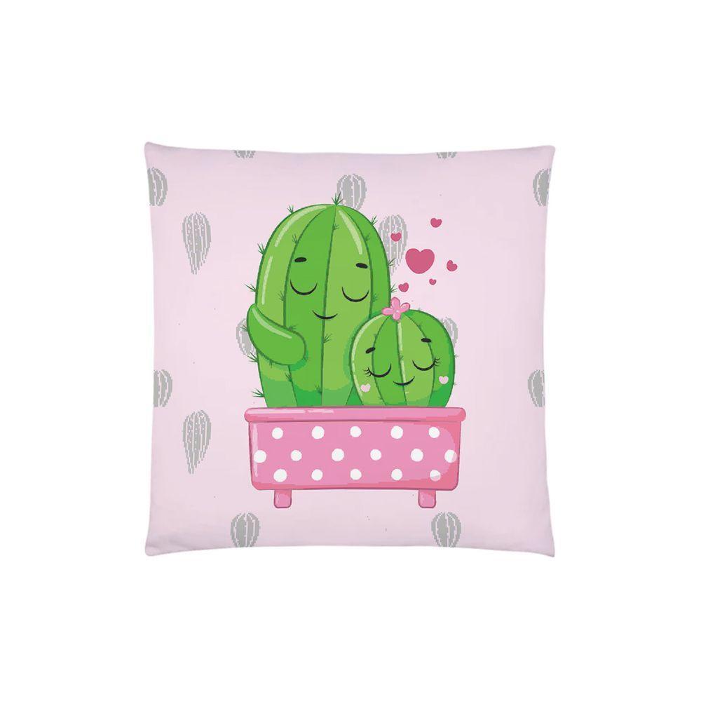 Kit 02 Capas De Almofada Infantil Personagens + Almofada Nó Cactos Rosa Nó Rosa - 4