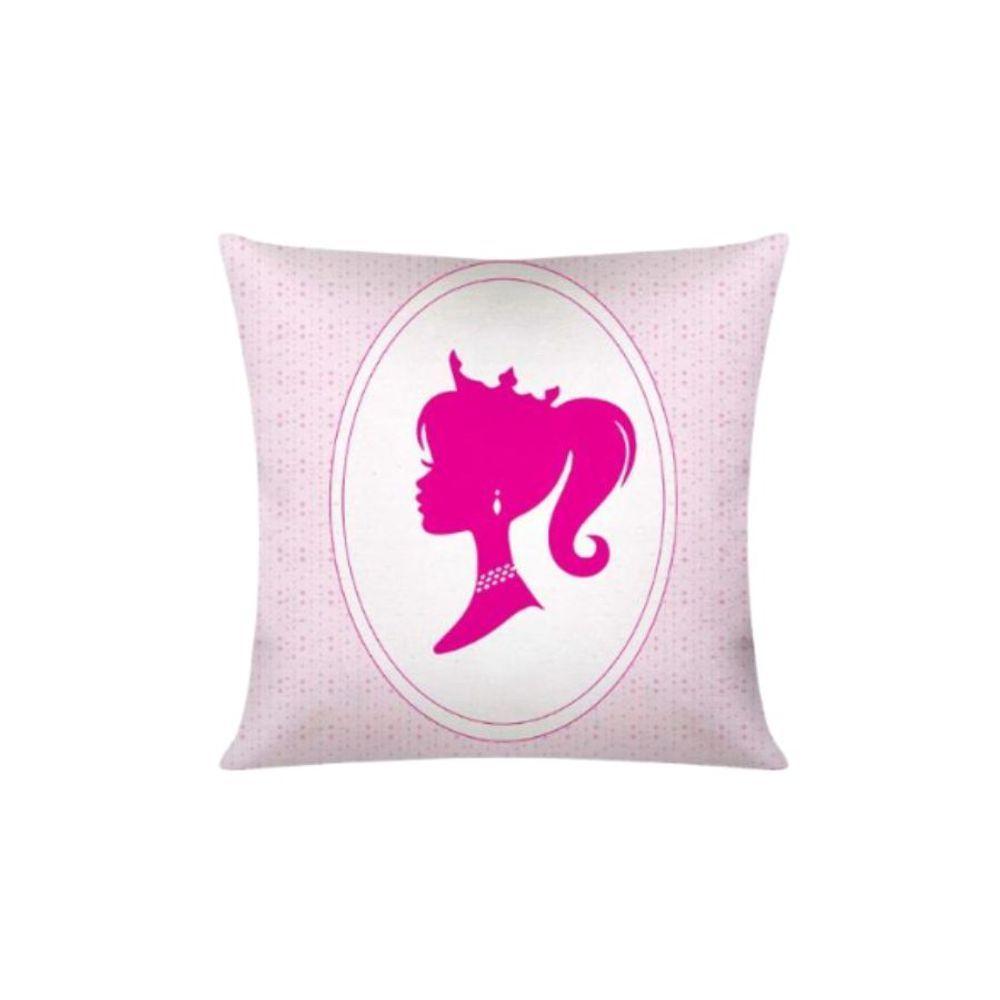 Kit 02 Capas De Almofada Infantil Personagens + Almofada Nó Barbie Nó Pink - 4