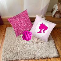 Kit 02 Capas De Almofada Infantil Personagens + Almofada Nó Barbie Nó Pink - 2