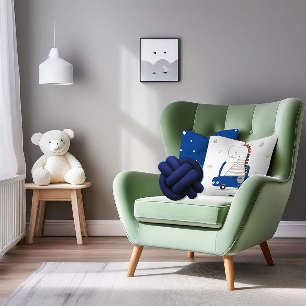 Kit 02 Capas De Almofada Infantil Personagens + Almofada Nó Dino Azul Nó Azul - 2