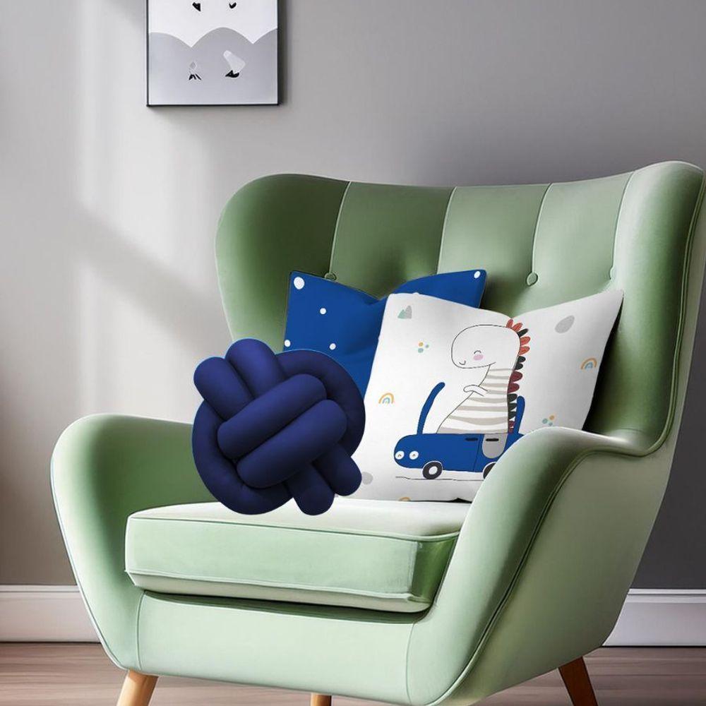 Kit 02 Capas De Almofada Infantil Personagens + Almofada Nó Dino Azul Nó Azul - 3