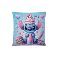 Kit 02 Capas De Almofada Infantil Personagens + Almofada Nó Stitch 05 Nó Rosa
