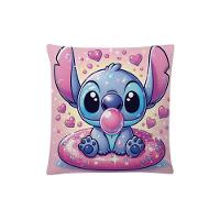 Kit 02 Capas De Almofada Infantil Personagens + Almofada Nó Stitch 05 Nó Rosa - 5