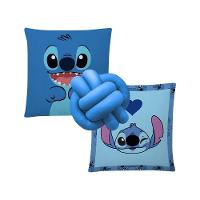 Kit 02 Capas De Almofada Infantil Personagens + Almofada Nó Stitch 03 Nó Azul - 1