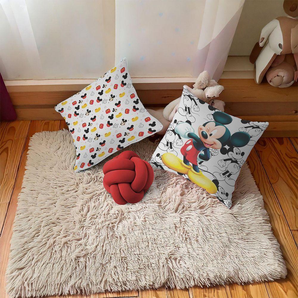 Kit 02 Capas De Almofada Infantil Personagens + Almofada Nó Mickey 06 Nó Vermelho - 3