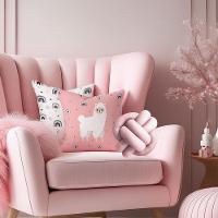 Kit 02 Capas De Almofada Infantil Personagens + Almofada Nó Lhama Rose Nó Rose - 2