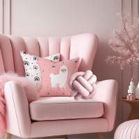 Kit 02 Capas De Almofada Infantil Personagens + Almofada Nó Lhama Rose Nó Rose - 3