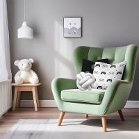 Kit 02 Capas De Almofada Infantil Personagens + Almofada Nó Game Nó Branco - 2