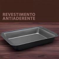 Assadeira Retangular Antiaderente 37x25cm Para Bolos E Tortas