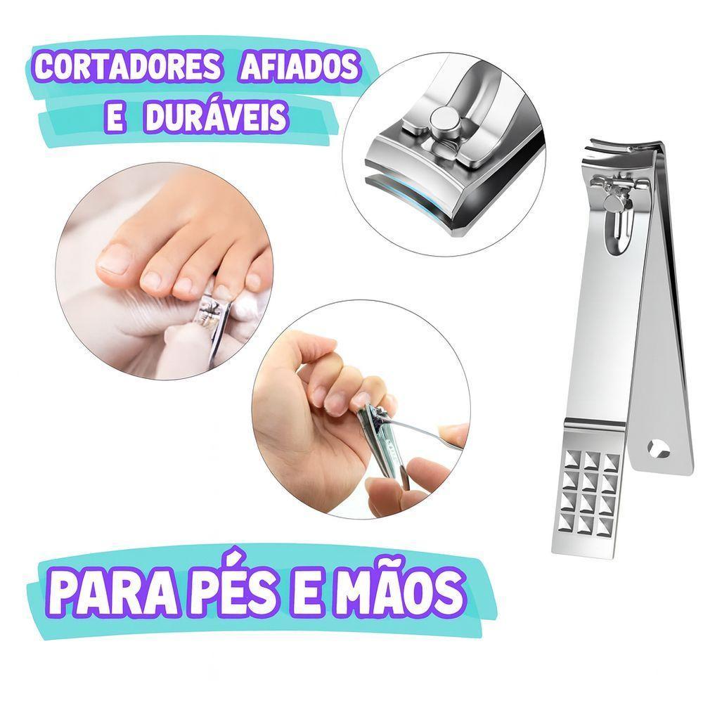 Kit Manicure E Pedicure Profissional 12 Peças Aço Inox Estojo Luxo Precisão E Durabilidade - 3