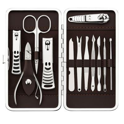 Kit Manicure E Pedicure Profissional 12 Peças Aço Inox Estojo Luxo Precisão E Durabilidade