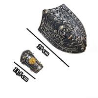 2 Kits Medieval Espada Manopla Escudo Leão Infantil Jr0344 - 7