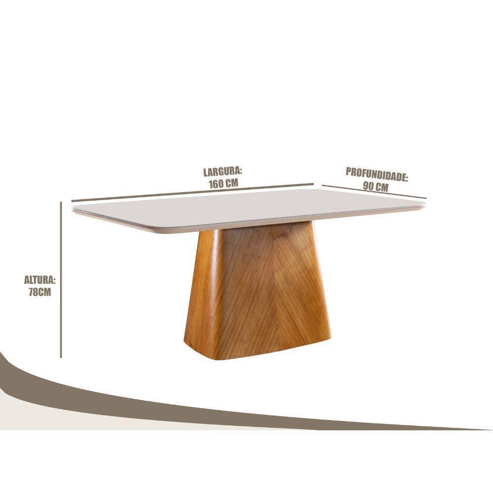 Conjunto 6 Lugares Mesa E Cadeiras Mesa E Cadeiras Orgânicas Cinamomo-linho Cinza - 8