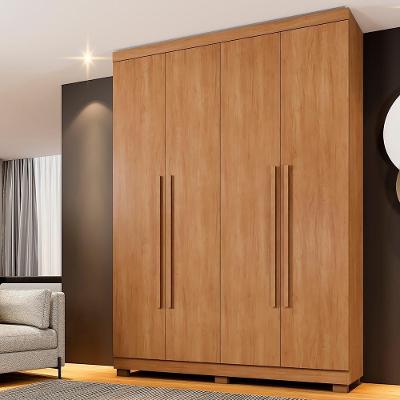 Guarda Roupa Casal New Supremo 4 Portas de Bater 3 Gavetas Cinamomo MDP