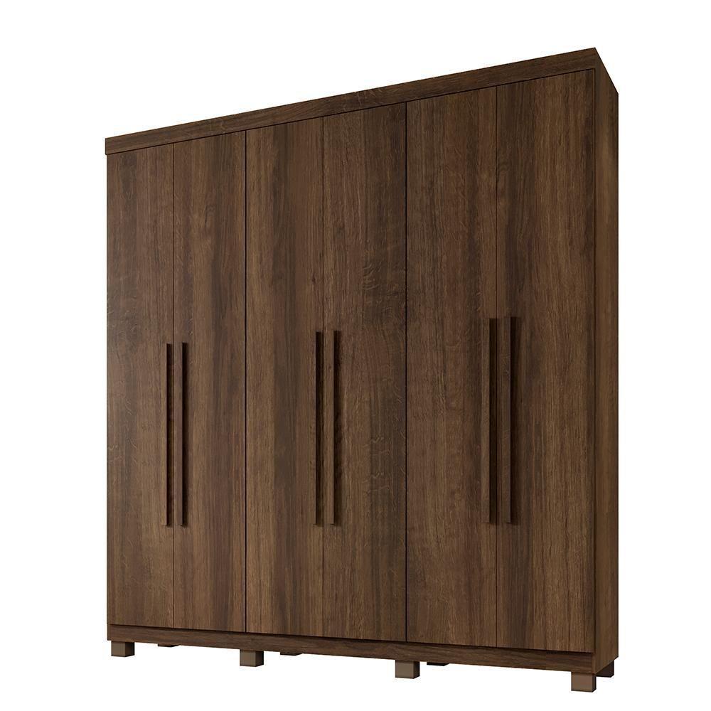 Roupeiro Verona 6 Portas 3 Gavetas Imbuía - 2