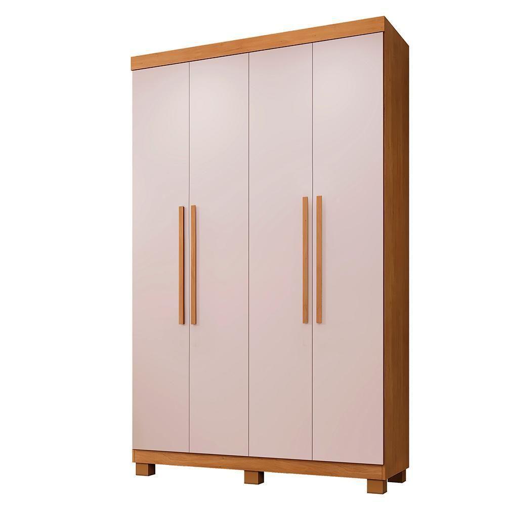 Roupeiro Verona 4 Portas E 3 Gavetas Cinamomo/off - 2