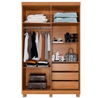 Roupeiro Verona 4 Portas E 3 Gavetas Cinamomo/off - 3