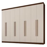 Roupeiro New Porto 8 Portas E 4 Gavetas Imbuía/off - 2