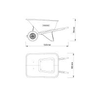 Carrinho De Mão Tramontina Caçamba Plástica Extrafunda 200l Braço Madeira Duas Rodas Pneus Maciços Tramontina - 3