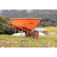 Carrinho De Mão Tramontina Caçamba Plástica Extrafunda 200l Braço Madeira Duas Rodas Pneus Maciços Tramontina