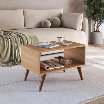 Mesa De Centro Indiana Com Prateleira Interna Aberta Freijó J Carvalho