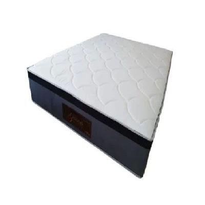 Colchao Glamour Molas Ensacadas Eurotop Tampo Malha Ortolar Branco - Cinza