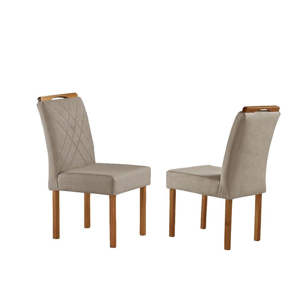 Mesa Com 4 Cadeiras Madeira Maciça Prada Linho Móveis Mix Mel-areia - 6