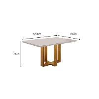 Mesa Com 4 Cadeiras Madeira Maciça Prada Linho Móveis Mix Mel-areia