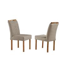 Mesa Com 4 Cadeiras Madeira Maciça Prada Linho Móveis Mix Mel-areia - 6