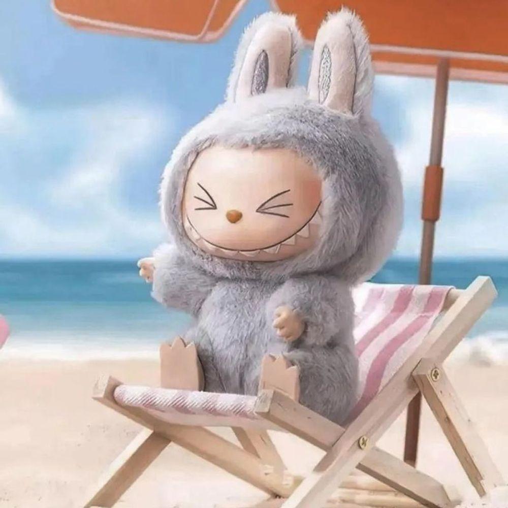 Labubu Boneco De Pelúcia Sentado Chaveiro Surpresa - 5