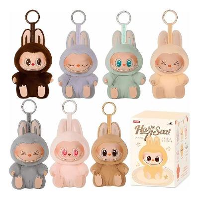 Labubu Boneco De Pelúcia Sentado Chaveiro Surpresa