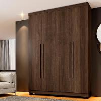 Roupeiro New Supremo 4 Portas E 3 Gavetas Imbuía - 1