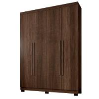 Roupeiro New Supremo 4 Portas E 3 Gavetas Imbuía - 2