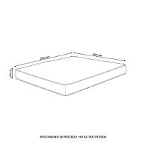 Colchão King Espuma D45 193x203x27cm Double Face Black Castor - 5