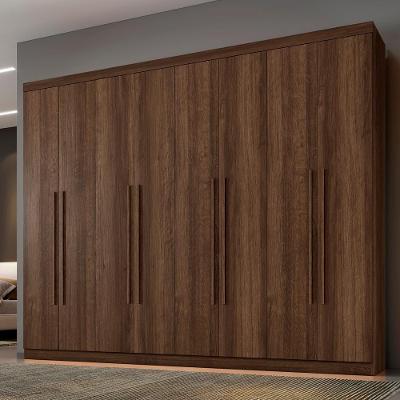 Roupeiro New Porto 8 Portas E 4 Gavetas Imbuía