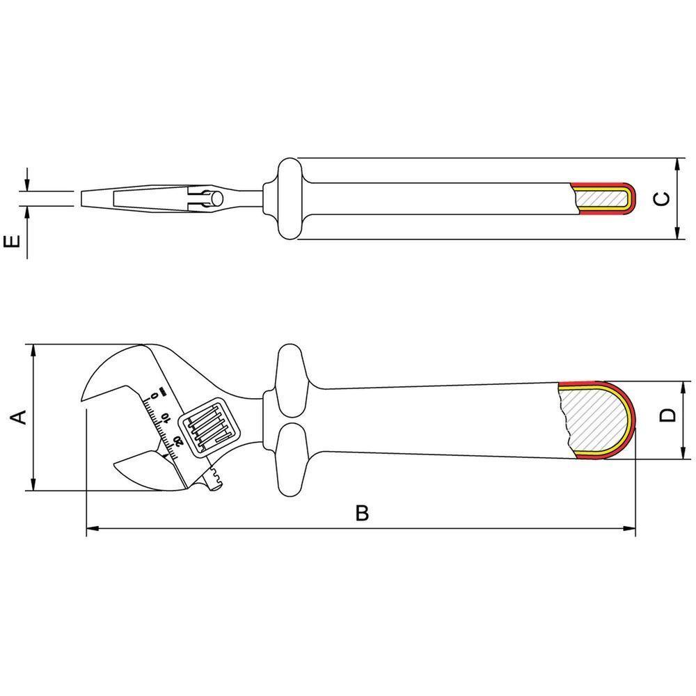 Chave Ajustável Isolada Iec 60900 10'' Tramontina Pro Tramontina - 2