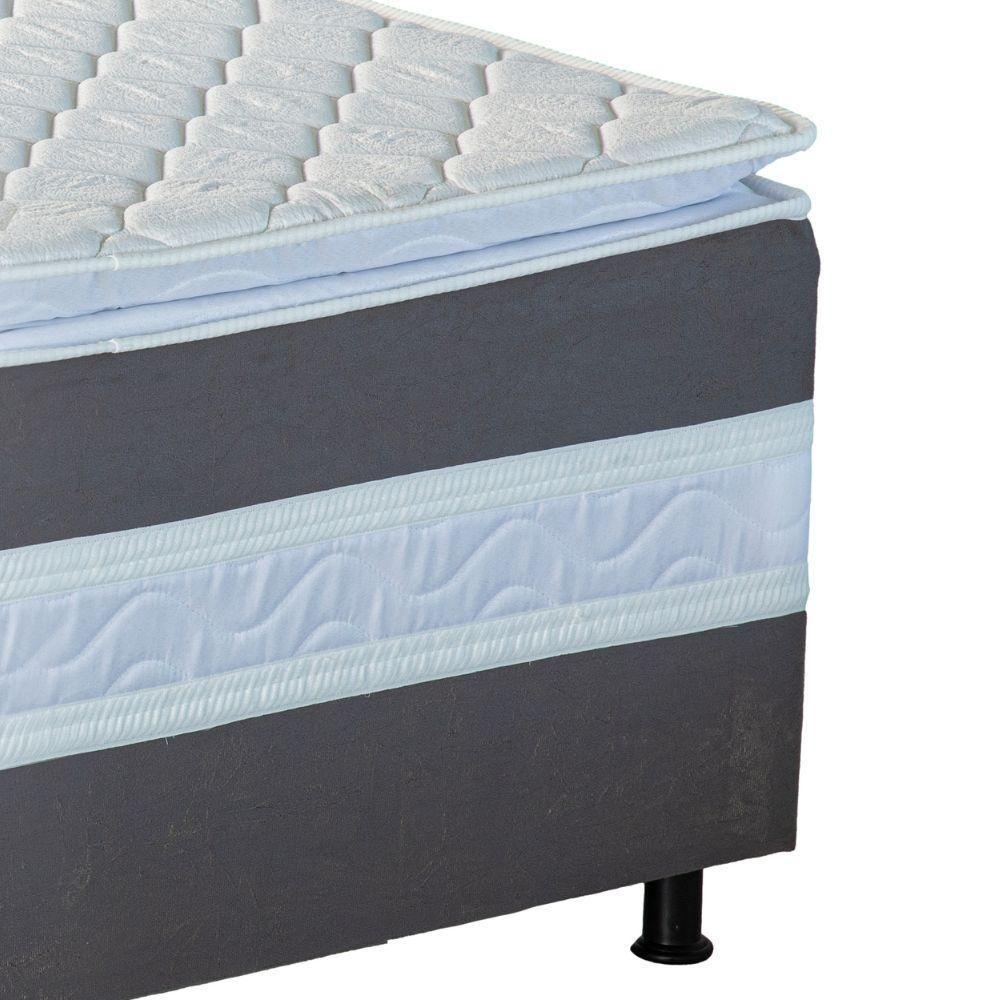 Cama Box Solteiro Conjugada (88x188) D28 Grafite Breare Master Design Colchões - 3