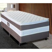 Cama Box Solteiro Conjugada (88x188) D28 Grafite Breare Master Design Colchões - 1