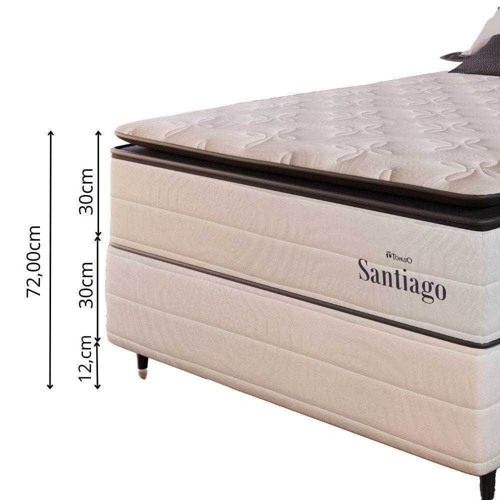 Cama Box Casal (138x188) D26 Molas Ensacadas Branca Santiago Topázio - 3