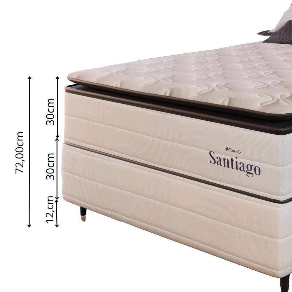 Cama Box Casal (138x188) D26 Molas Ensacadas Branca Santiago Topázio - 5