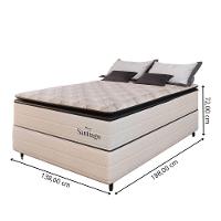 Cama Box Casal (138x188) D26 Molas Ensacadas Branca Santiago Topázio - 2