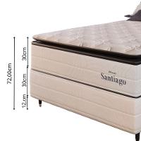 Cama Box Casal (138x188) D26 Molas Ensacadas Branca Santiago Topázio - 3