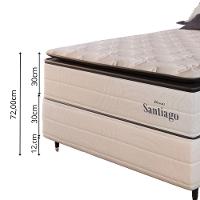 Cama Box Casal (138x188) D26 Molas Ensacadas Branca Santiago Topázio - 5