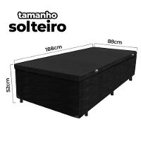 Cama Box Baú Solteiro 88x188x41cm + 1 Travesseiro Fl - Colchomax Preto Suede - 2