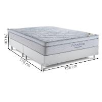 Cama Box Queen (158x198) + Colchão Ortobom Freedom Molas Pocket Branca - 2