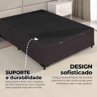 Cama Box Baú Solteiro 88x188x41cm + 1 Travesseiro Fl - Colchomax Marrom Sintético - 3