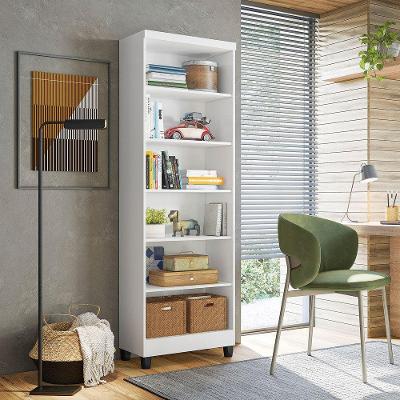 Estante Livreiro Multiuso Com Pés 4730 Qmovi Branco