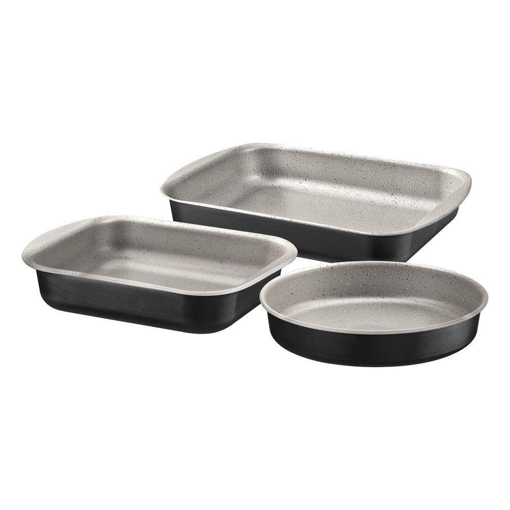 Jogo De Assadeiras Tramontina Brasil Em Alumínio Com Antiaderente Starflon Max Preto 3 Peças Tramontina - 1
