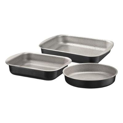Jogo De Assadeiras Tramontina Brasil Em Alumínio Com Antiaderente Starflon Max Preto 3 Peças Tramontina